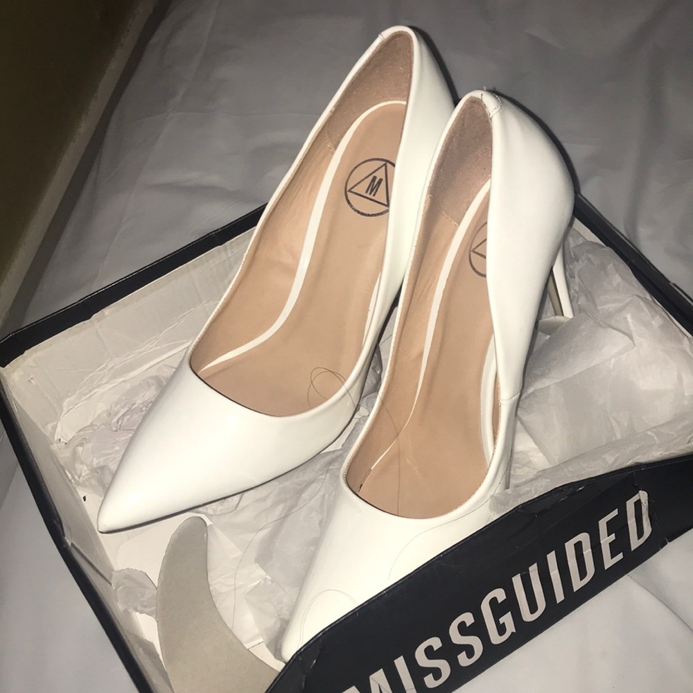 Brand new white heels